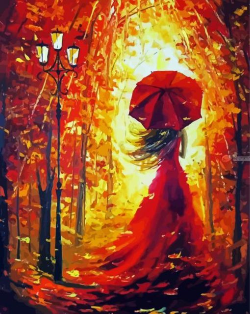 Lady Autumn Diamond Painting