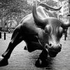 Monochrome Wall Street Bull Diamond Paintings