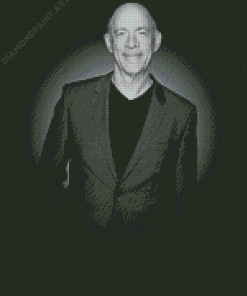 Monochrome Classy Jk Simmons Diamond Paintings