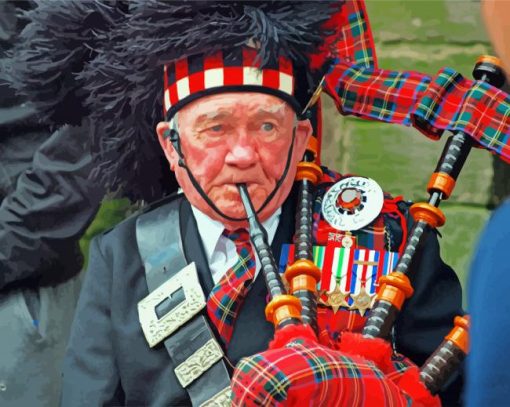 Old Bagpipe Diamond Painting