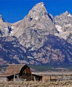 Old Barn In Peaceful Landscape Diamond Paintings