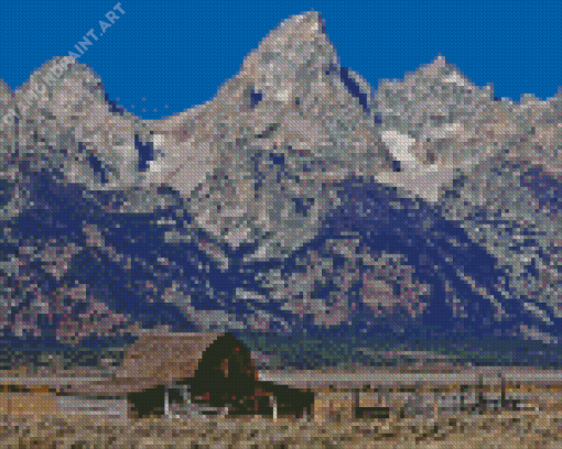 Old Barn In Peaceful Landscape Diamond Paintings