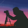 Photographer Silhouette Diamond Painting