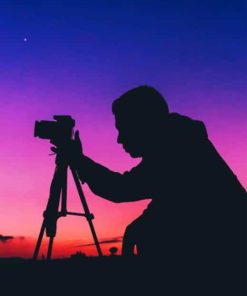 Photographer Silhouette Diamond Painting