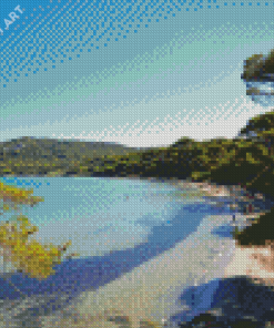 Porquerolles Beach Diamond Painting