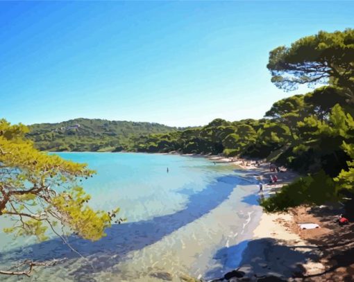 Porquerolles Beach Diamond Painting