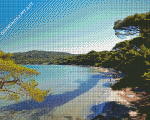 Porquerolles Beach Diamond Painting