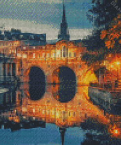 Pulteney Bridge Bath City At Night Diamond Painting