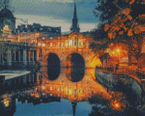 Pulteney Bridge Bath City At Night Diamond Painting