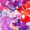 Purple Flowers Abstract Diamond Painting