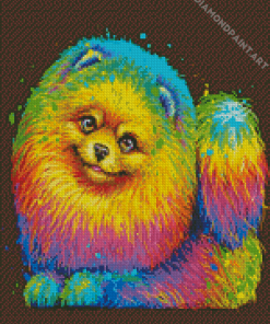 Rainbow Colorful Pomeranian Diamond Paintings