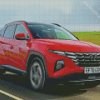 Red Hyundai Tucson Diamond Painting