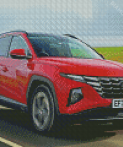 Red Hyundai Tucson Diamond Painting