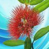 Red Pohutukawa Flower Art Diamond Painting