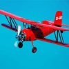 Red Biplane Diamond Paintings