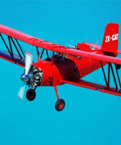 Red Biplane Diamond Paintings