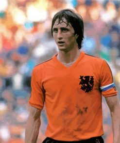 Retro Johan Cruyff Diamond Painting