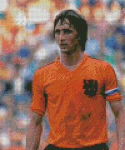 Retro Johan Cruyff Diamond Painting