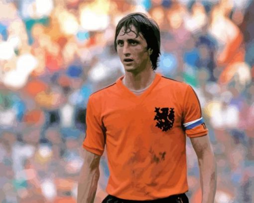 Retro Johan Cruyff Diamond Painting