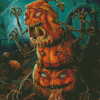 Scary Monster Halloween Pumpkins Diamond Painting