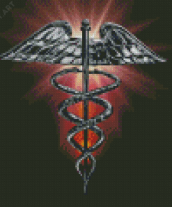 Silver Medical Doctor Symbol Diamond Paintings