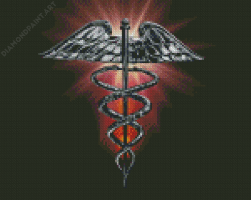 Silver Medical Doctor Symbol Diamond Paintings