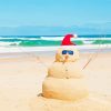 Snowman Christmas Beach Diamond Paintings