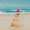 Snowman Christmas Beach Diamond Paintings