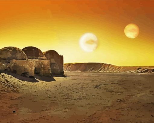 Tatooine Planet Diamond Painting