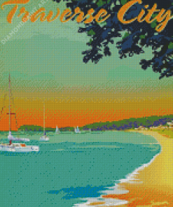 Traverse City Poster Diamond Painting