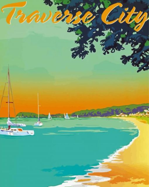 Traverse City Poster Diamond Painting