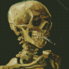 Van Gogh Head Of A Skeleton With A Burning Cigarette Diamond Paintings