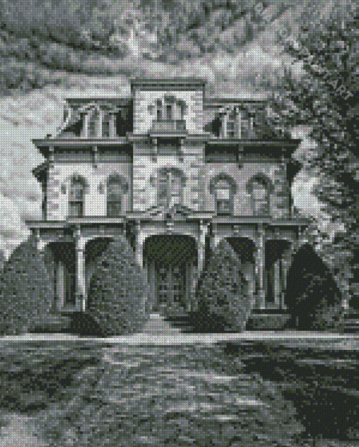 Victorian House Vlack And White Timothy Flanigan Diamond Painting