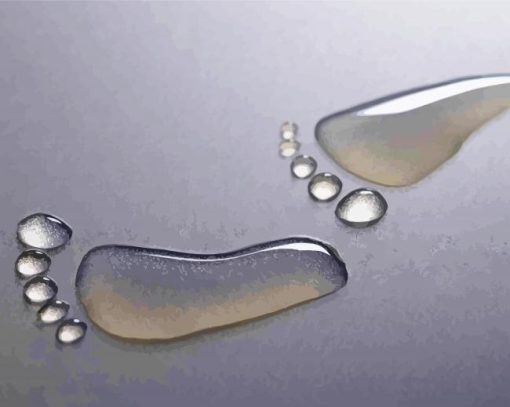 Water Drops Footprints Diamond Painting