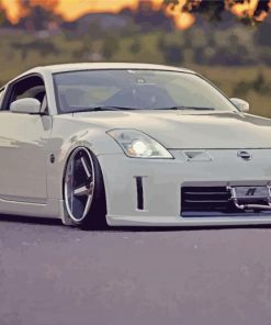 White Nissan 350Z Car Diamond Painting