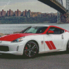 White Nissan 370 Z Diamond Painting