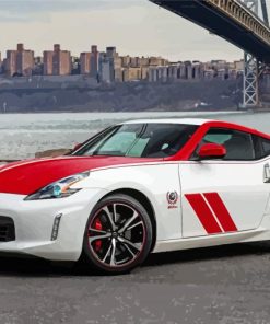 White Nissan 370 Z Diamond Painting