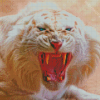 White Saber Tooth Tiger Diamond Paintings