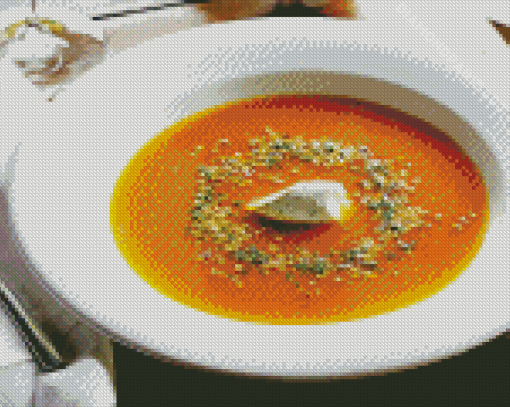 Winter Roasted Pumpkin And Ginger Soup Diamond Painting