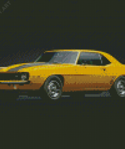 Yellow 69 Camaro Diamond Painting