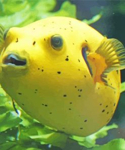 Yellow Pufferfish Diamond Painting