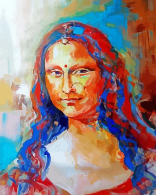 Abstract Indian Mona Lisa Diamond Paintings