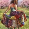 Hippie Girl Dancing Diamond Paintings