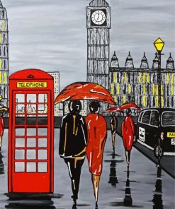 London Red Phone Box Diamond Paintings