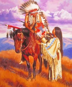 Native American Couple Diamond Paintings