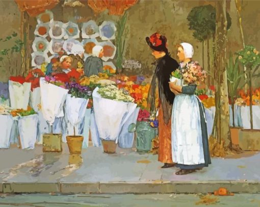 At The Florist By Frederick Childe Hassam Diamond Paintings