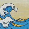 Blue Japanese Wave Diamond Paintings