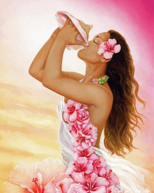 Hula Floral Girl Diamond Paintings