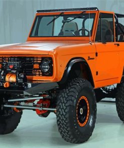 1977 Orange Ford Bronco Diamond Painting