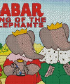 Babar King Of The Elephants Cartoon Diamond Painting